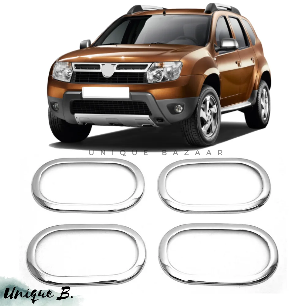 For Dacia Duster Chrome Interior Door Handle Frame 4 Pieces 2010-2018 Model Years Design Exterior Car Accessories Parts