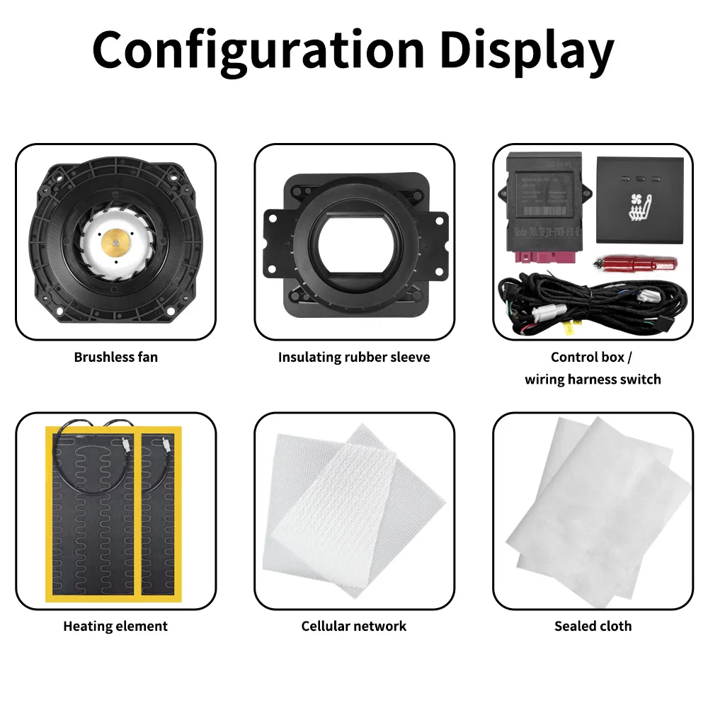 Built-in safety seat ventilation and heating system with special switch for 2019-2024 Toyota Camry Corolla RAV4