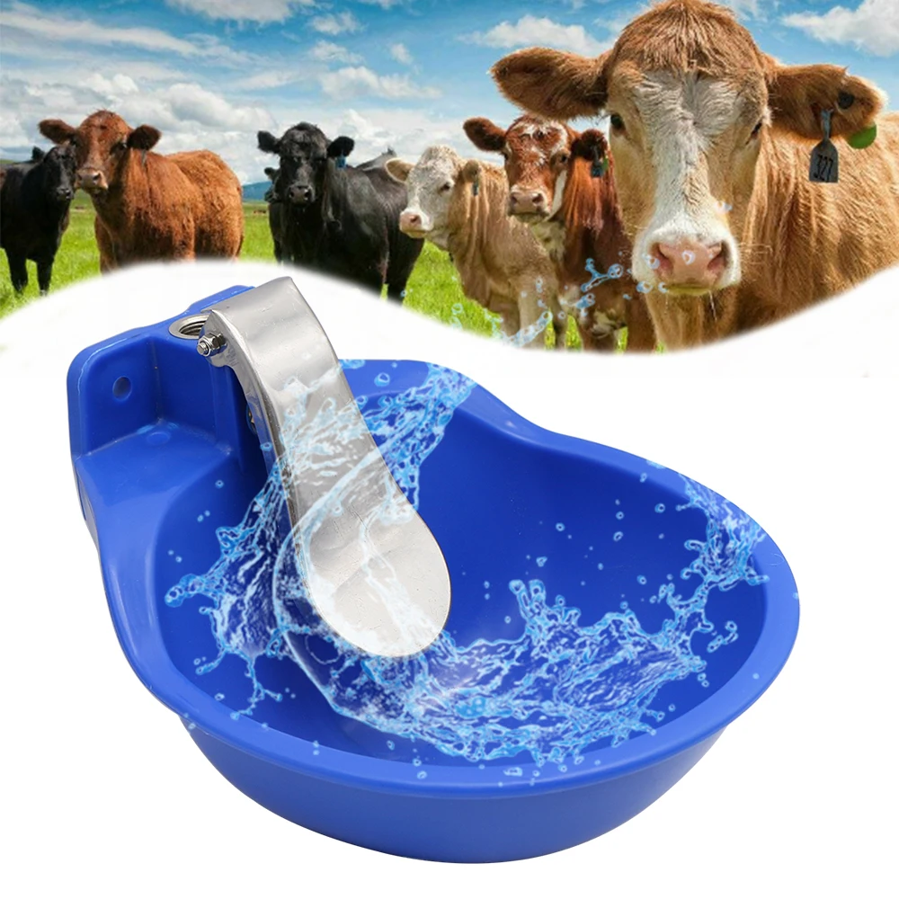 Bebedero automático para ganado, bebedero de plástico para ganado, comedero de agua para perros y caballos, fuente de agua para vaca, suministros para animales de granja, 1 ud.