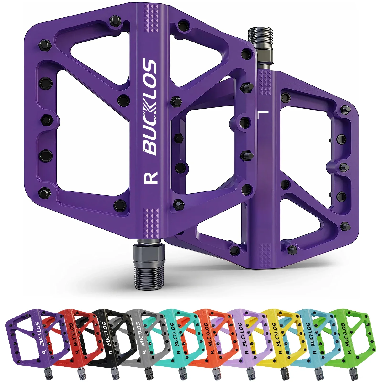 AliExpress BUCKLOS Pedals DU Bearing Bicycle Pedal Platform Ultralight Nylon Road Mountain Bike Pedal Non-slip