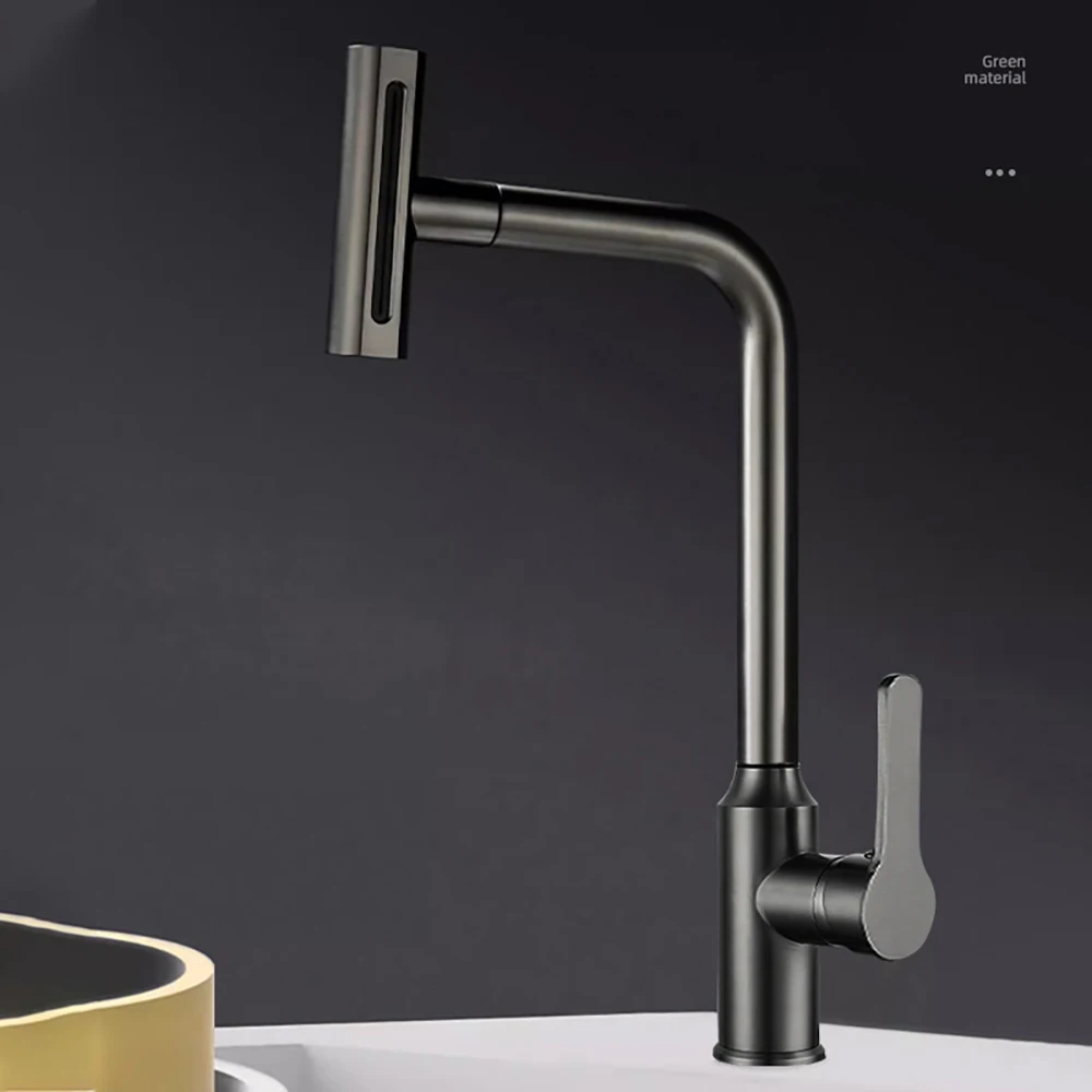 Tianview Stainless steel single cold faucet waterfall hot and cold can rotate shower waterfall scrape wash mode faucet