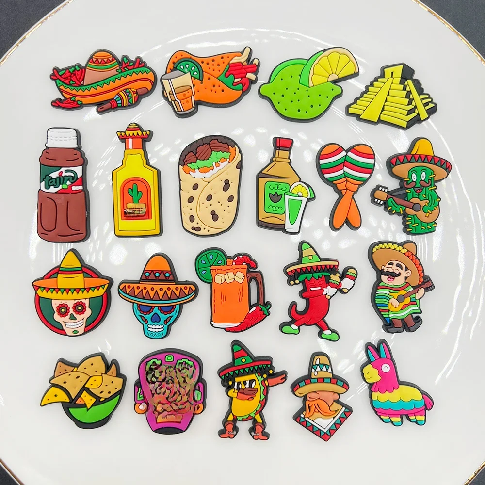 Breloques de chaussures Cactus alimentaire mexicain, pour sabots, sandales, décoration, accessoires de chaussures, breloques pour cadeaux d'amis