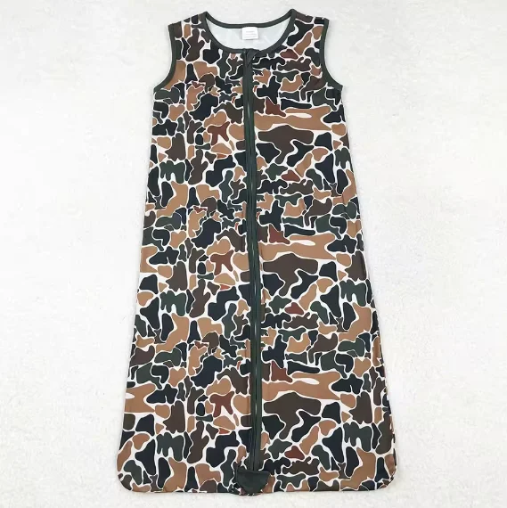 

Hot Sale Infant Baby Newborn Pajamas Fashion Fall Camo Bottomland Zip Gowns Kids Children Baby Kids Gowns Pajamas Wholesale Bulk