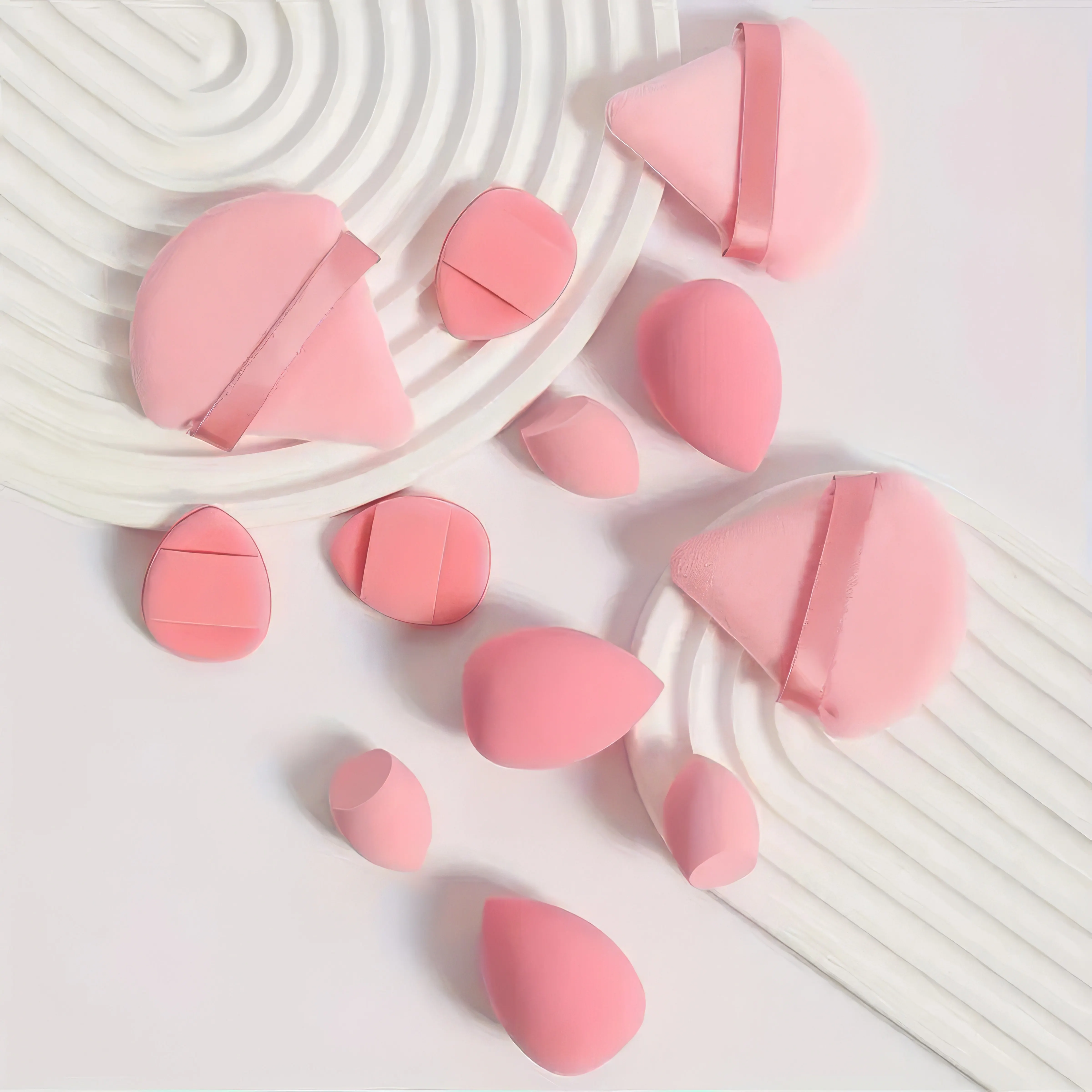 1 Set of 12 Pink/skin/deep Purple Beauty Eggs, Small and Cute, Easy To Clean, Suitable for Daily Use and Holiday Gifts