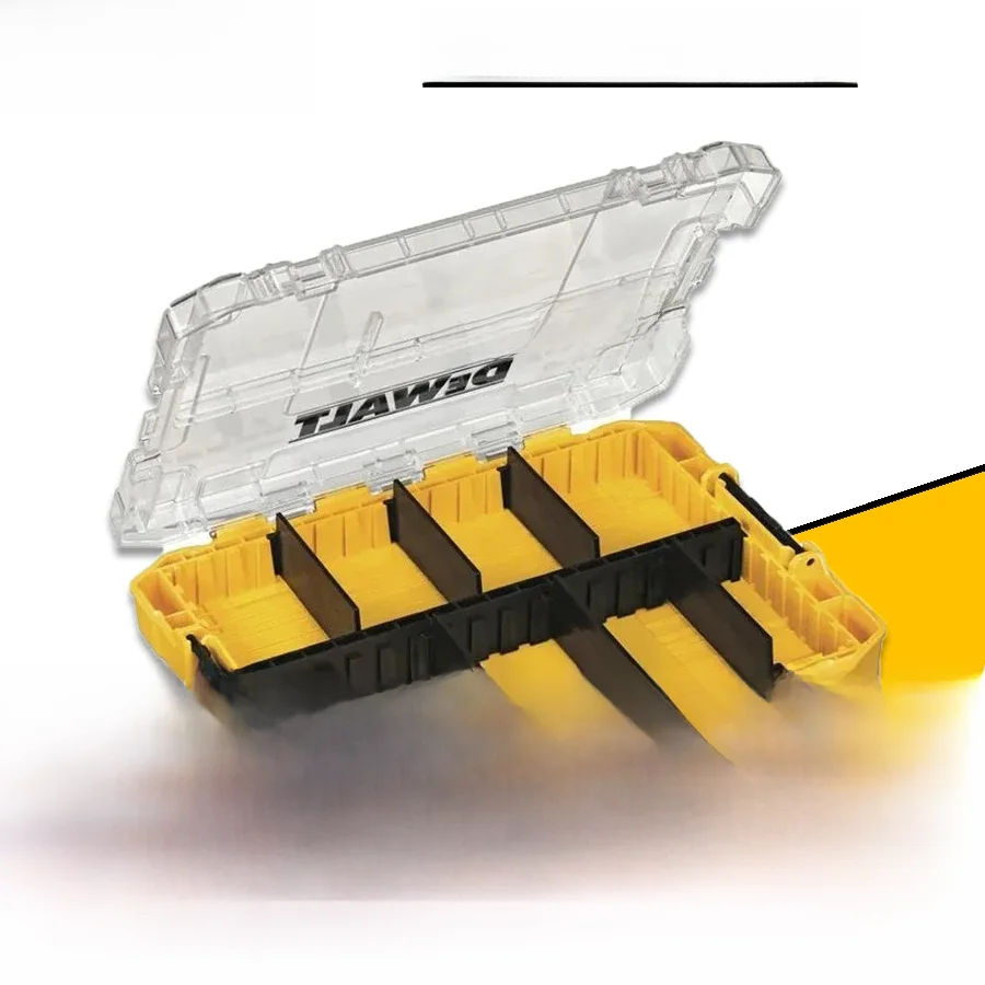 DEWALT DWAN2190 Pudełko do przechowywania z dużą częścią Przezroczyste plastikowe wielofunkcyjne pudełko do układania w stosy 220 * 170 * 32 mm — zdjęcie 2