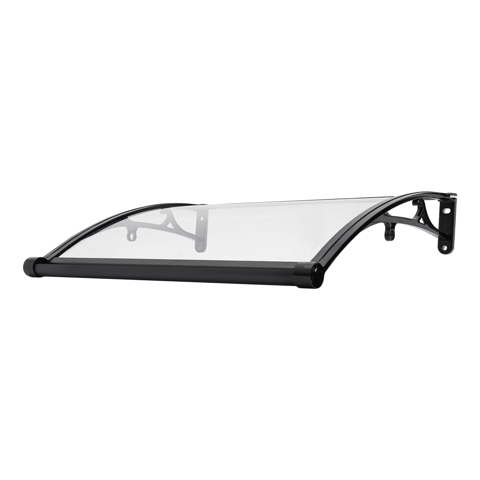 Cubierta de lluvia para puertas y ventanas, toldo para puerta y ventana, toldo para puerta delantera, excelente Protector de PC y aleación de aluminio negro