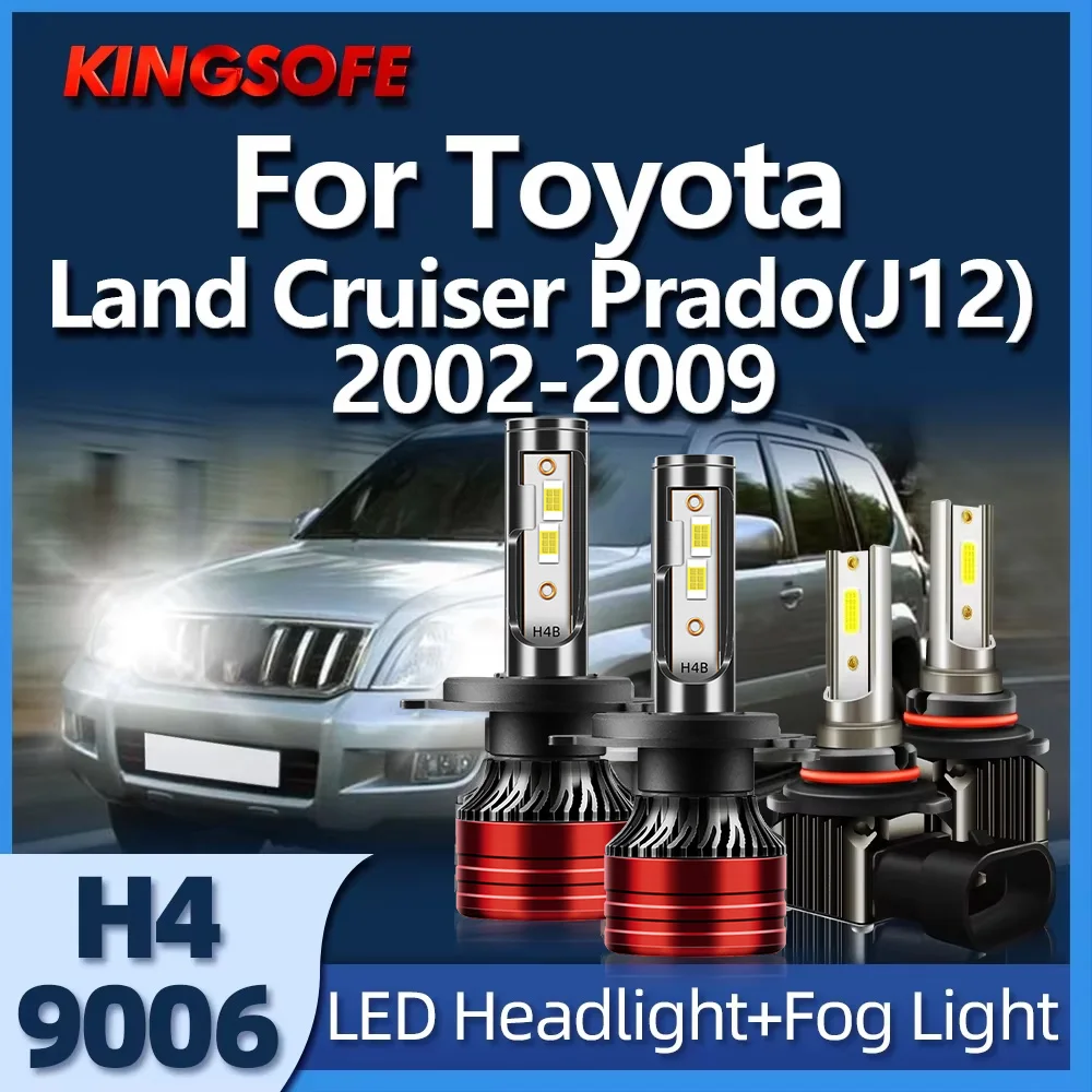 

LED Car Lights Canbus Bulbs 9006 Auto Headlight 6000K For Toyota Land Cruiser Prado(J12) 2002 2003 2004 2005 2006 2007 2008 2009