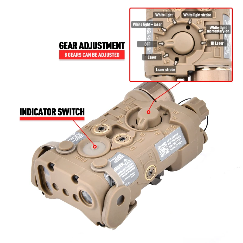 Ngal Nylon Volledige Functie L3-NGAL Laser Indicator Ar15 Zaklamp Tactische Airsoft Accesories Mawlc1 Peq PEQ-15OGL DBAL-A2