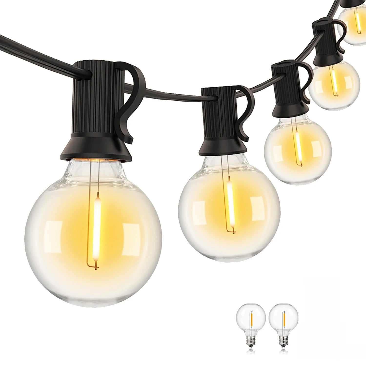 G40 Outdoor Slinger String Lights Shatterproof Waterdichte Plastic Led Lamp Vintage Koppelbare Patry Patio Decor Lichtketting - afbeelding 2