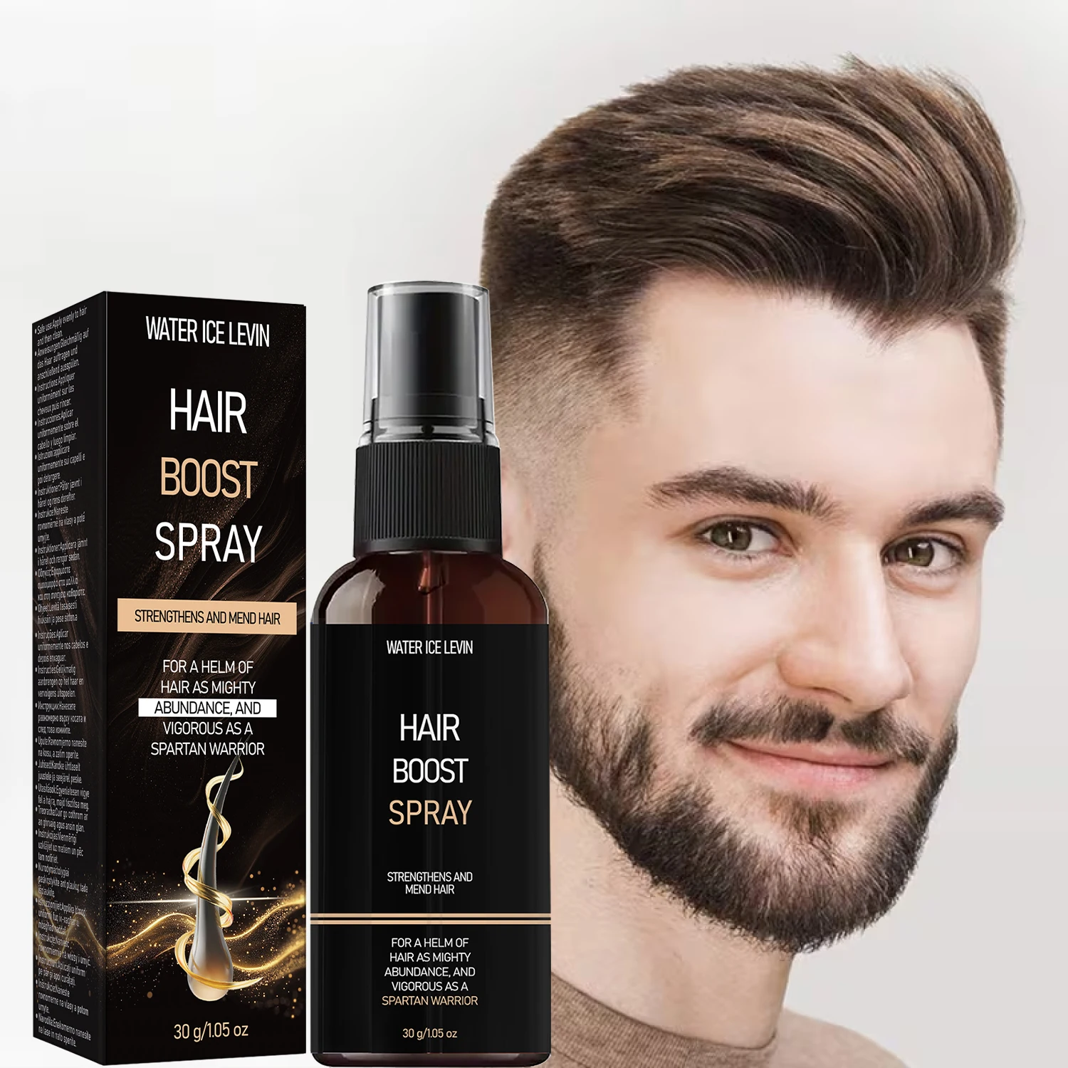 

Спрей для укрепления волос, восстанавливающий и укрепляющий волосы с биотином, кератином и гиалуроновой кислотой для здоровых волос