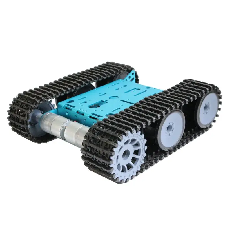 

RC Robot Tank Chassis Tracked Car with Motor for Raspberry Pi 4/Arduino Robot Kit Metal Tank Chassis Car DIY RC Robot Toy Part