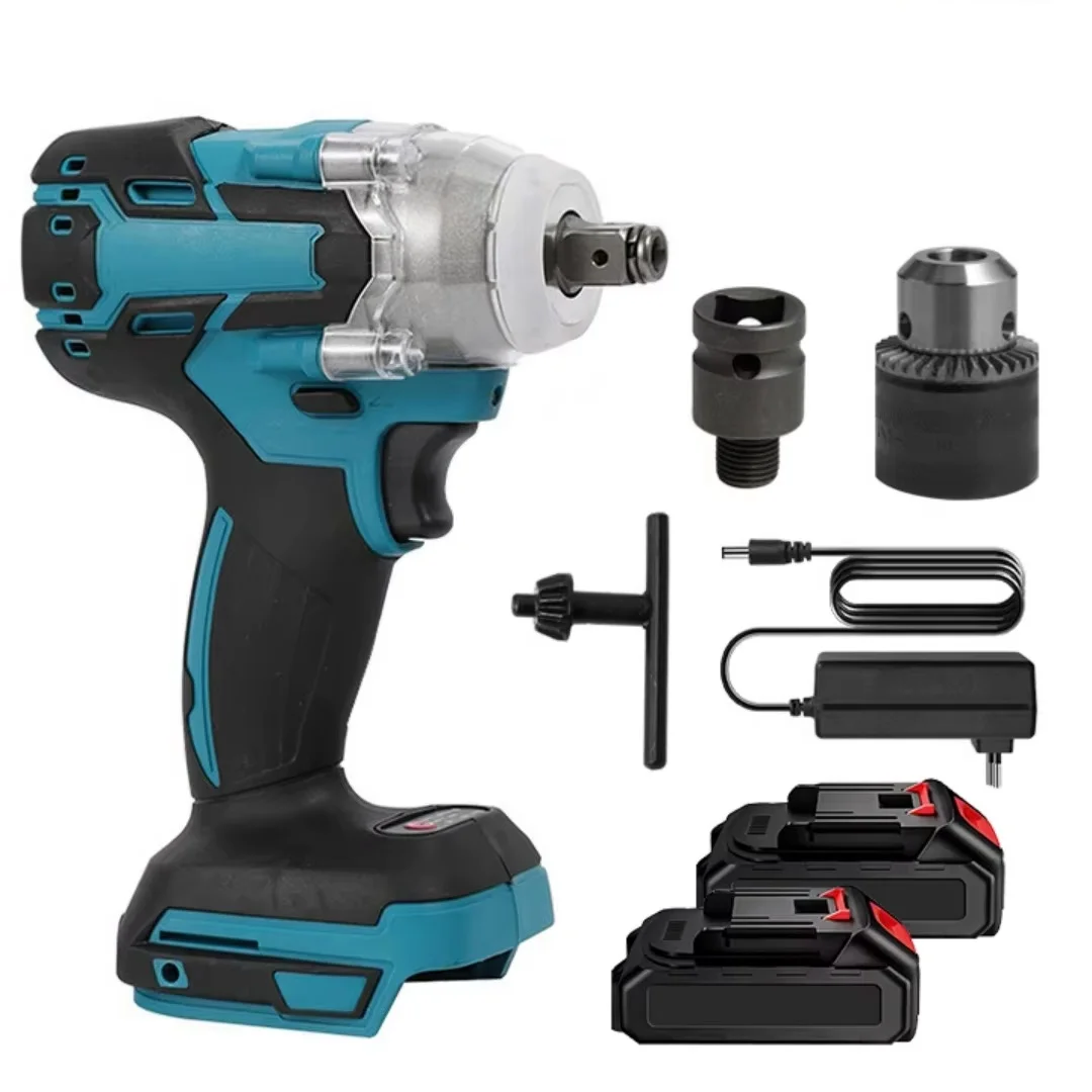 520N.M Wiederaufladbare 1/2 zoll Schraubenschlüssel Elektrowerkzeuge Bürstenlosen Cordless Elektrische Schlagschrauber Kompatibel Für Makita 18V Batterie
