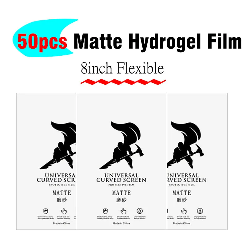 50pcs Matte Screen Protector Film For Blade Cutting Machine Universal Hydrogel Film For Phone iWatch Full Cover No Fingerprints