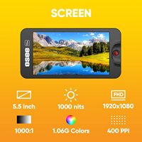 Osee T5+ 5.5 Inch 1000nits DSLR Camera Field Monitor Focus Assist HD1920x1080 IPS With HDMI Input Video Camera Monitor