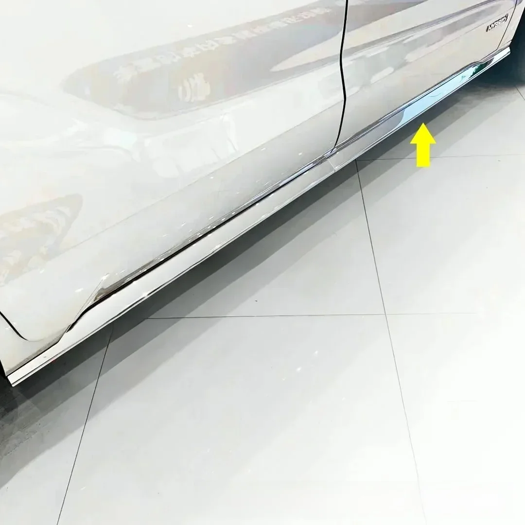 Stainless Steel Body Side Skirt Molding Cover Trim For 2021 2022 2023 2024 Toyota Sienna