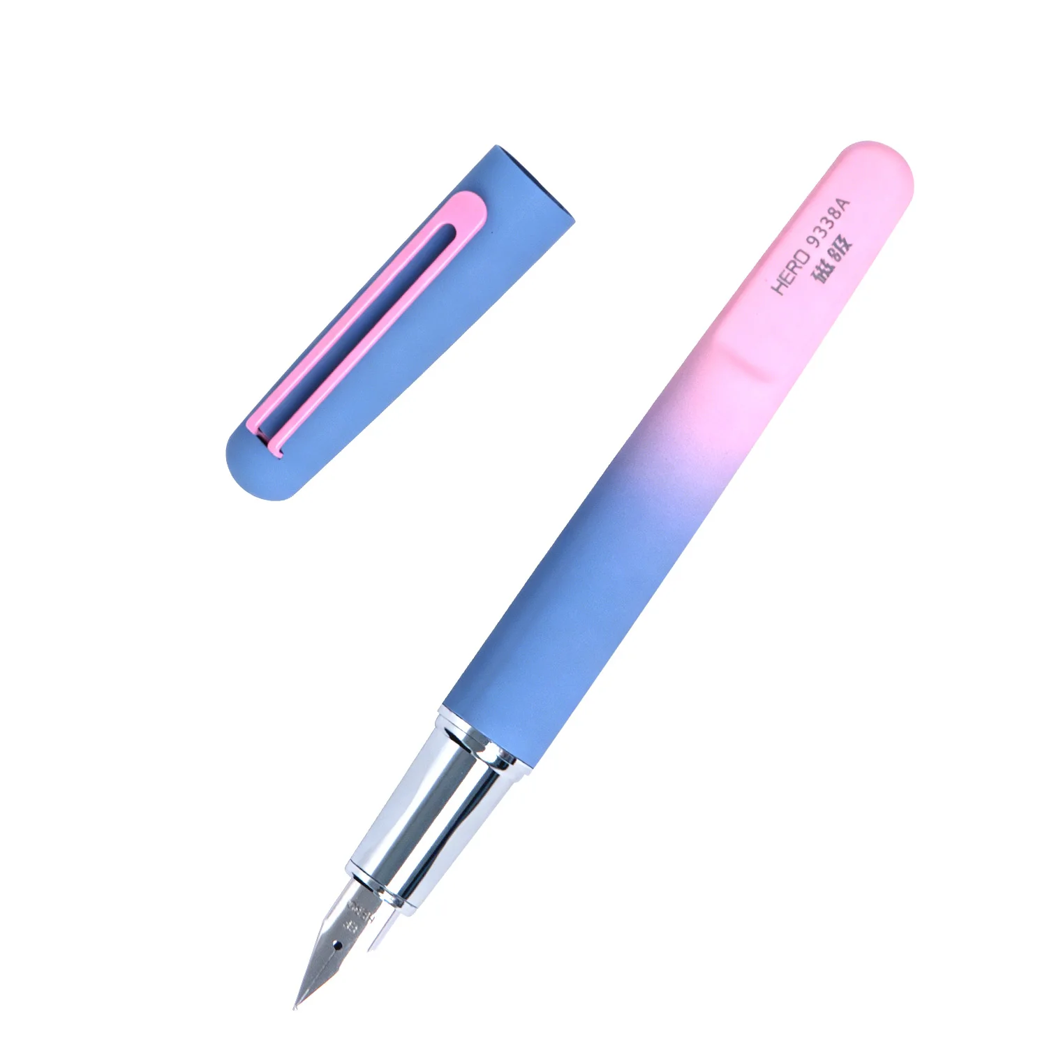 Hero 0,38 mm extra feiner Füllfederhalter mit Flugzeugfeder, Farbverlauf, magnetischer Kappe, Kalligraphie-Stift für Studenten, Anfänger, Geschenkbox – Detail 10