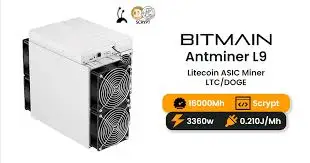 

BA Buy Bitmain Antminer L9 16000Mh Litecoin Dogecoin LTC/DOGE Scrypt ASIC Miner In The UK Now