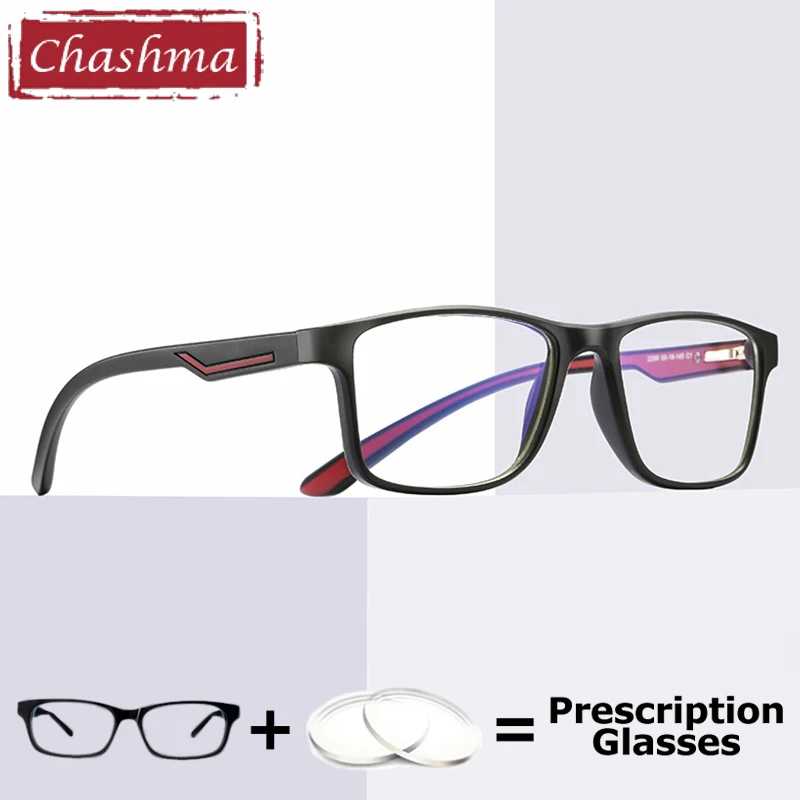 

Chashma Sports Fashion Men TR90 Eyeglasses Prescription Ready Women Eyewear Glasses Frame Spring Hinge 145mm Temples Spectacle