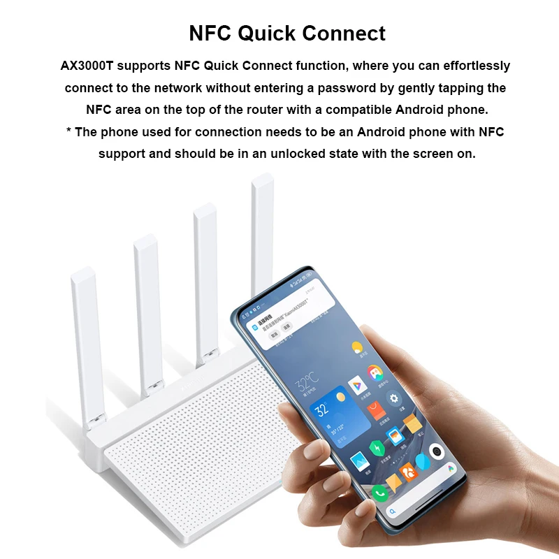 Original Xiaomi Router AX3000T IPTV Mesh Networking Gigabit Ethernet Ports Gaming Accelerator Repeater Modem Signal Amplifier