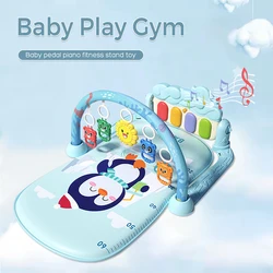 Atividade Gym Rack para bebê, Musical Atividades de superfície para crianças, rastejando, tapete impermeável, Play Mats para recém-nascidos, 0-12 meses