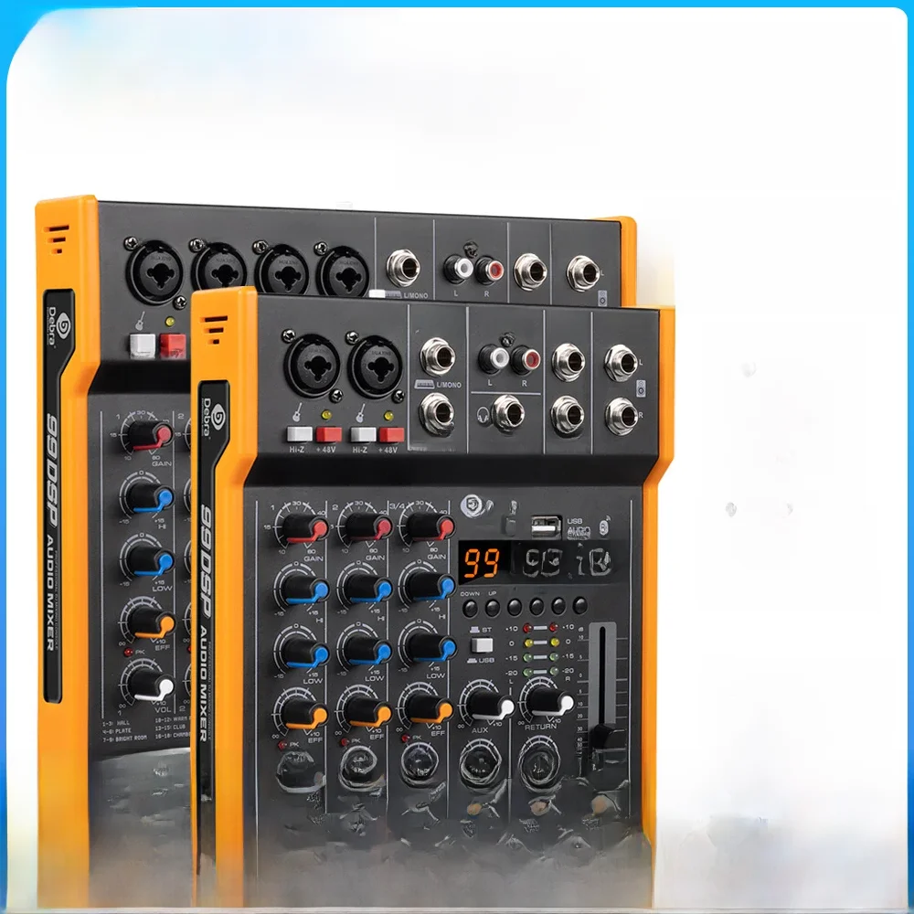 Tragbarer Multi-Audio-Mixer r4/r6, DJ-Controller 99dsp Stereo, 3,5-mm-Ausgang Typ-C-Soundkarte für