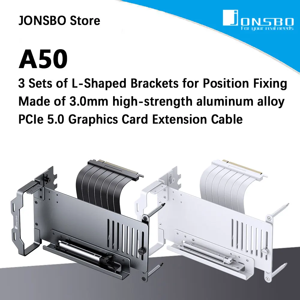 jonsbo-a50-pcie-50-cavo-di-estensione-verticale-in-alluminio-per-scheda-grafica-trasmissione-ad-alta-velocita-senza-interferenze-per-kit-di-assemblaggio-pc