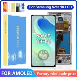 OLED Note 10 Display With Frame For Samsung Note 10 N970 SM-N970F, SM-N970U Display Touch Screen Digitizer Assembly Repair Parts