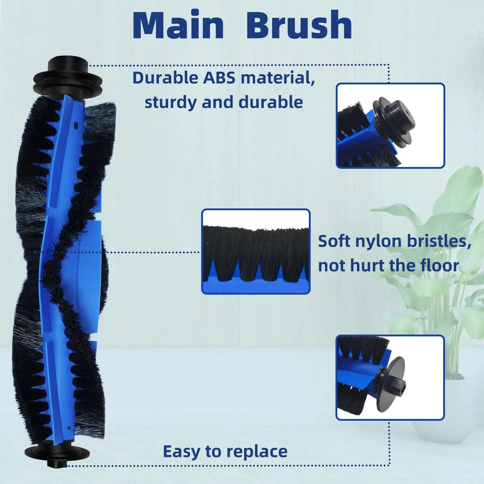 For Cecotec Conga 1790 ULTRA / 1090 Hepa Filter Mop Cloth Main Side Brush Spare Parts Robotic Vacuum Cleaner Replacement Kits