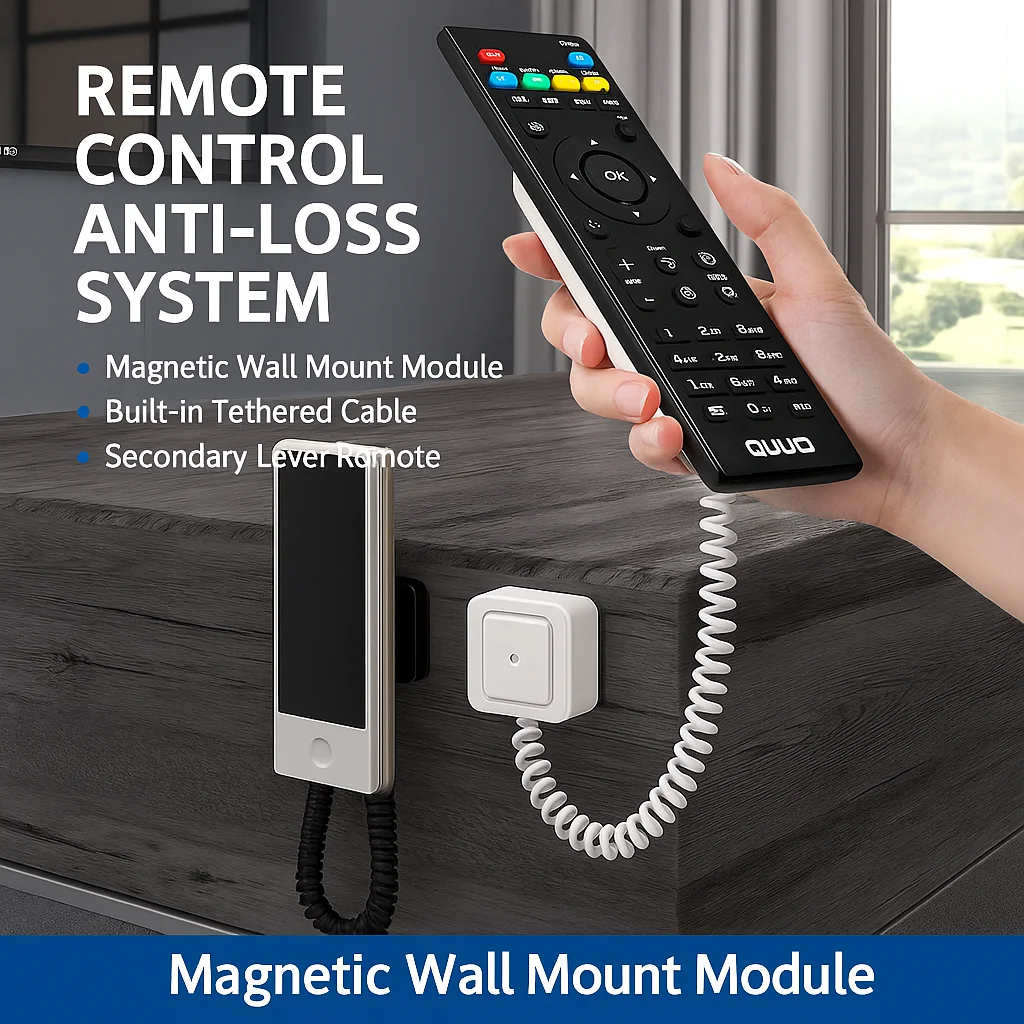 

Remote Control Display Security Stand Anti Theft Retractable Cable Mobile Phone Magnetic Holder PU Cord Adhesive Screw Mount