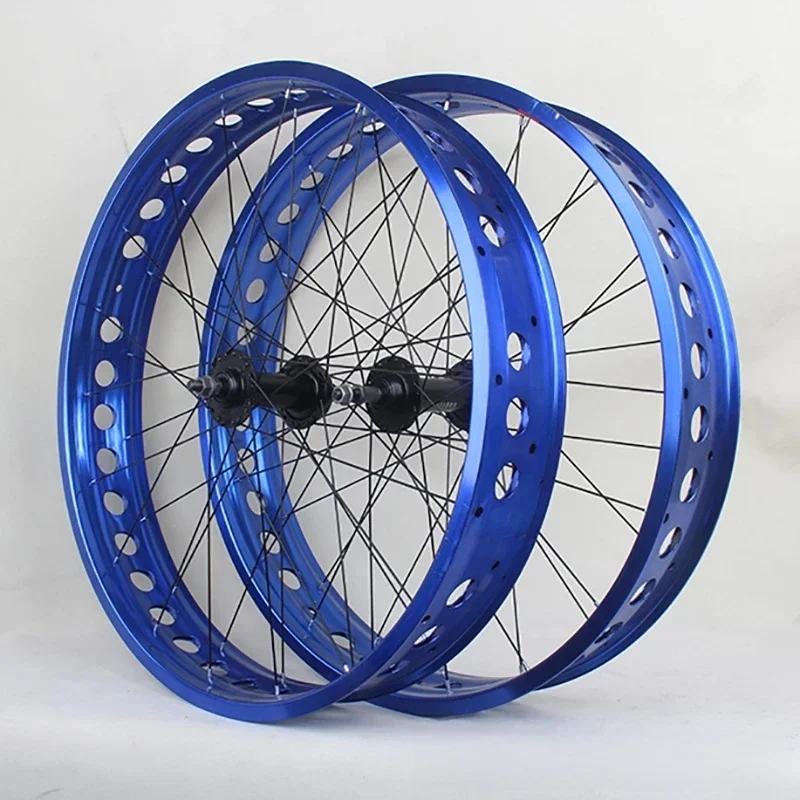 26X4.0 Sneeuwfiets Wielset Super Brede 20 Inch Vet Fiets Voor en Achter Aluminium Velgen Schijfrem Fit voor Rotary Vliegwiel - afbeelding 2