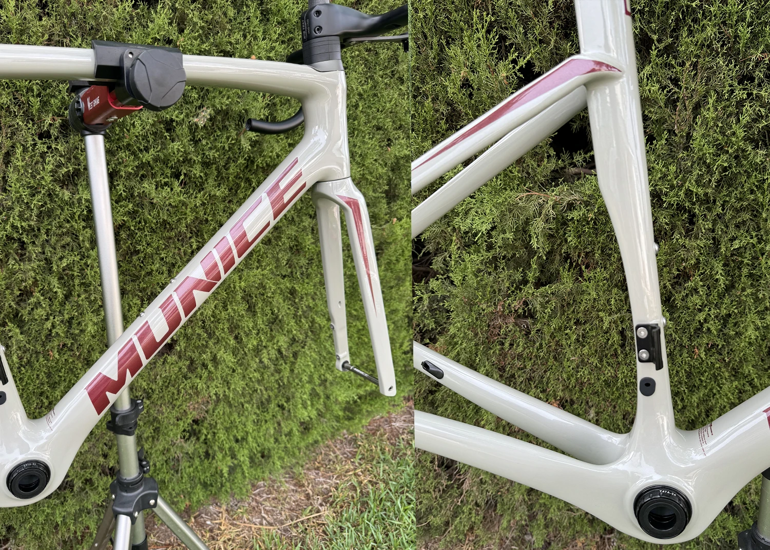 Munice R2 Carbonfaser-Rennradrahmen Versand aus Spanien Ultraleichter Allround-Carbon-Rennradrahmen Aerodynamischer EPS-geformter Carbonrahmen Scheibenbremse Max. 700*32C AERO T47 Fahrradrahmen Vollständig interne Kabelführung Lenker DI2 Mechanisch 2 Jahre Garantie – Detail 21