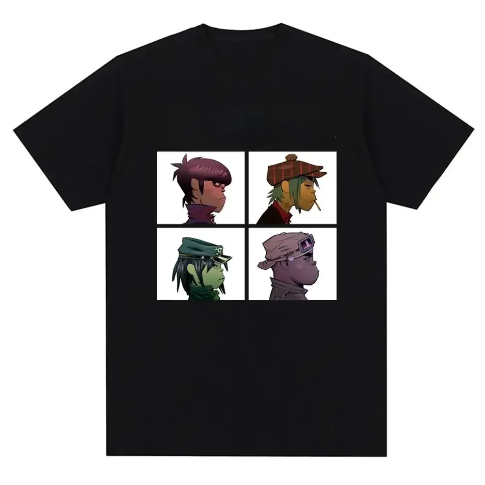 Muziekband Gorillazs Punk Rock Print T-Shirt Jaren 90 Casual Mode Korte Mouw Plus Size T-Shirt Unisex - afbeelding 2