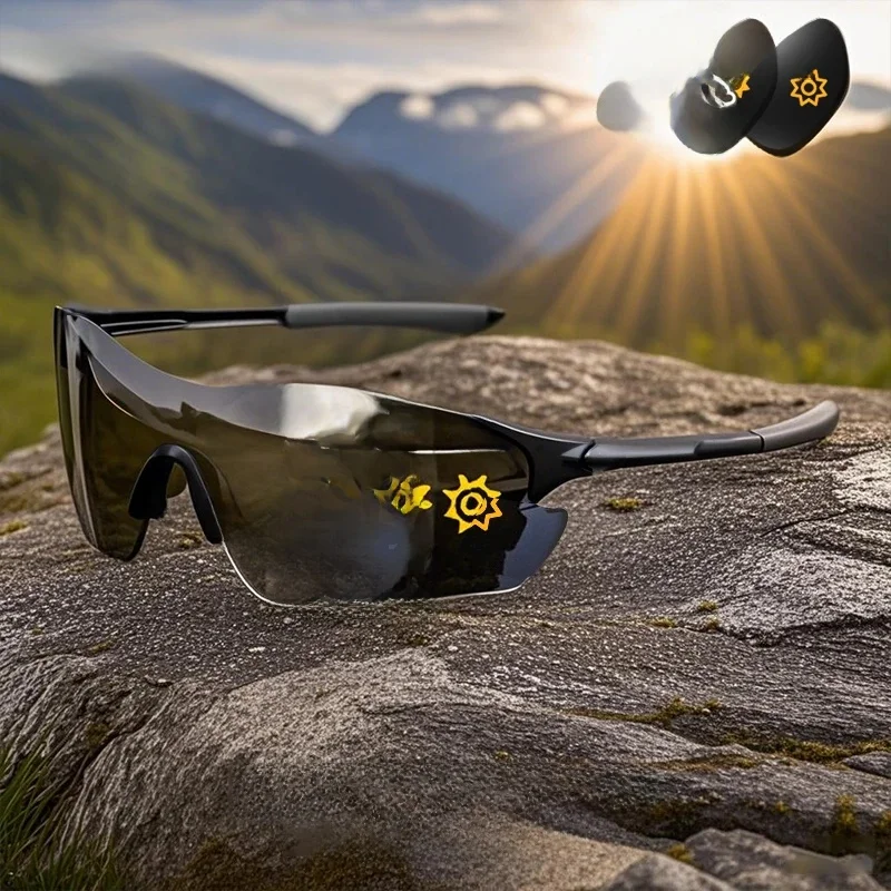 AliExpress AWGSEE Photochromic Sunglasses Sports Polarized Glasses for Men Women, Outdoor Cycling Runnging Eyewear Sports Bike Windproof Goggles
