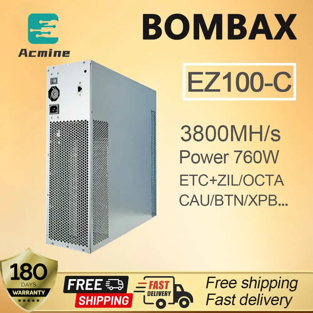 BOMBAX MINER EZ100-C 3800M 760W ETC, ZIL,OCTA Ultra-Silent Miner