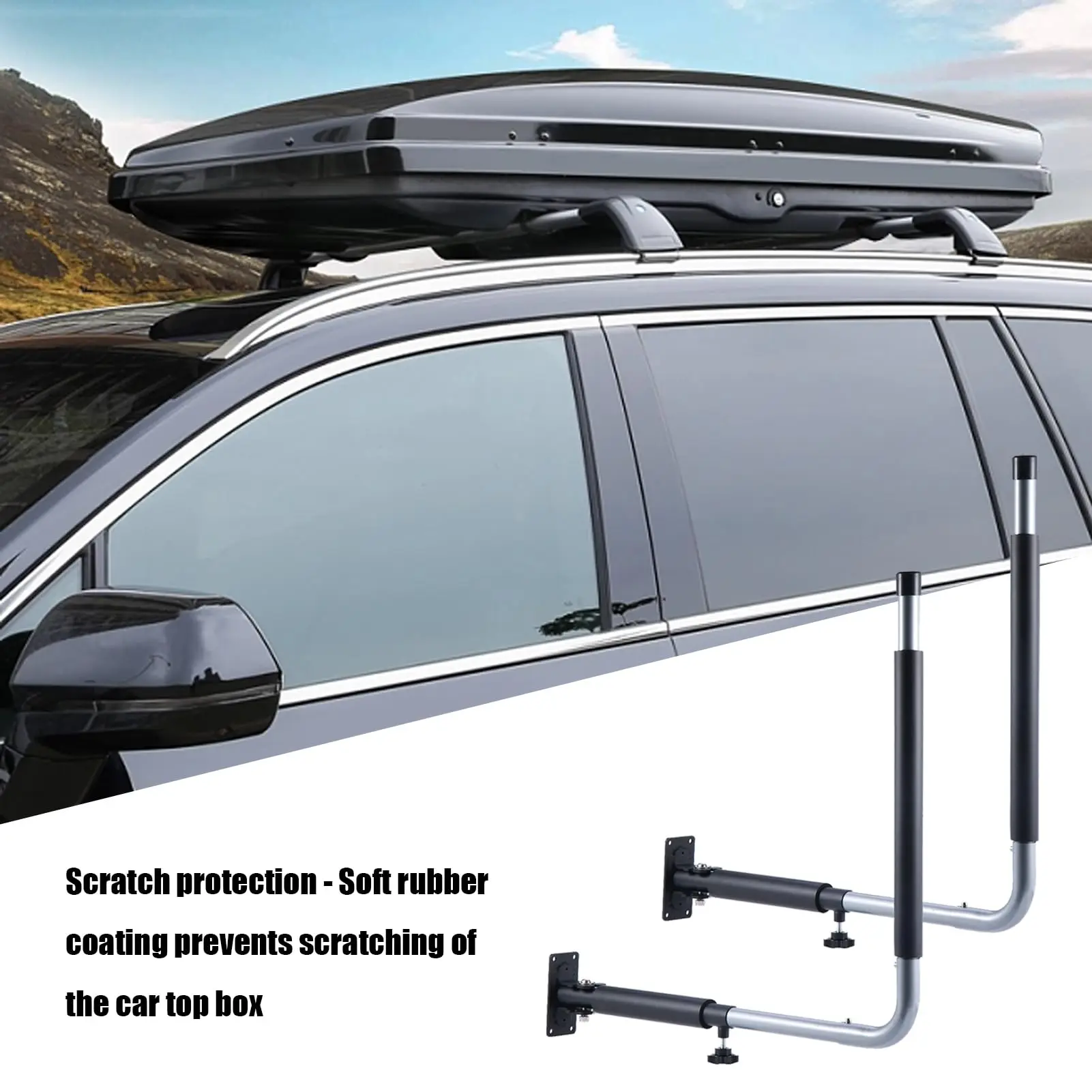 Car Roof Luggage Side Wall storage rack auto Luggage Carrier wall mounted bracket 75 kg load capacity for Surfboards Kayaks