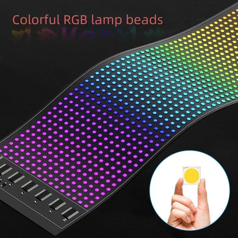 ضوء LED الذكي - لوحة LED مرنة قابلة للبرمجة، شاشة LED مصفوفة، يتم التحكم فيها في التطبيق، نص DIY، صور، GIFs، الخطوط #5