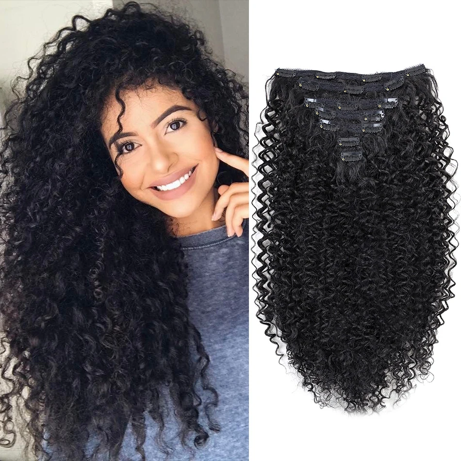 

Synthetic Hair Extensions Hairpiece For women Black Hair Clip In Hair Extension Full Head Curly Fake Hair Invisible Hair Curtain