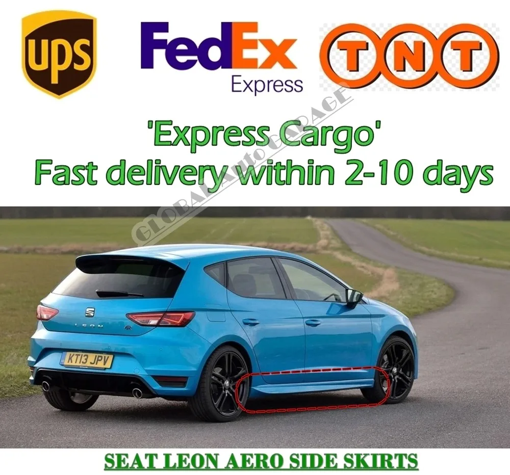 For Seat Leon Mk3 = Golf 7 Side Skirt Threshold + Side Skirts Attachment 2012-2020 Sill Trim Car Styling Auto Universal Ailer