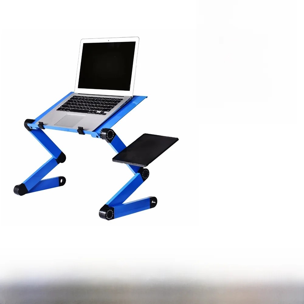 Stolik na laptopa ze stopu aluminium Regulowane przenośne składane biurko komputerowe Studenci Akademik Stolik na laptopa Stojak na komputer Taca na łóżko — zdjęcie 2