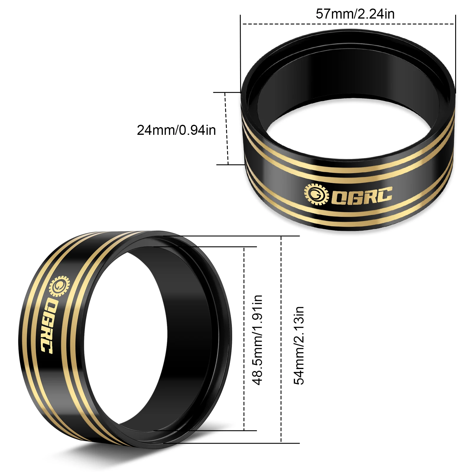 1.9'' Brass 105g/1pc Wheel Counter weight Clamp Ring Fits 1.9 Wheel Rim for 1/10 TRX4 6 Axial SCX10 I II III Pro Redcat GEN7 8