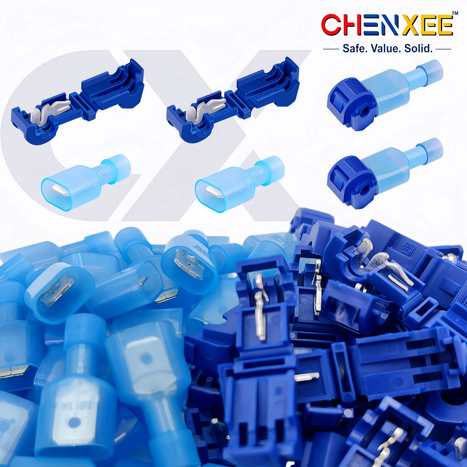 T-Tap Kabelverbinder, Schnellverbinder, T-Tap Selbstabisolierende Kabelklemmen mit Nylon, Vollständig Isolierte Stecker-Schnellverbinder-Set