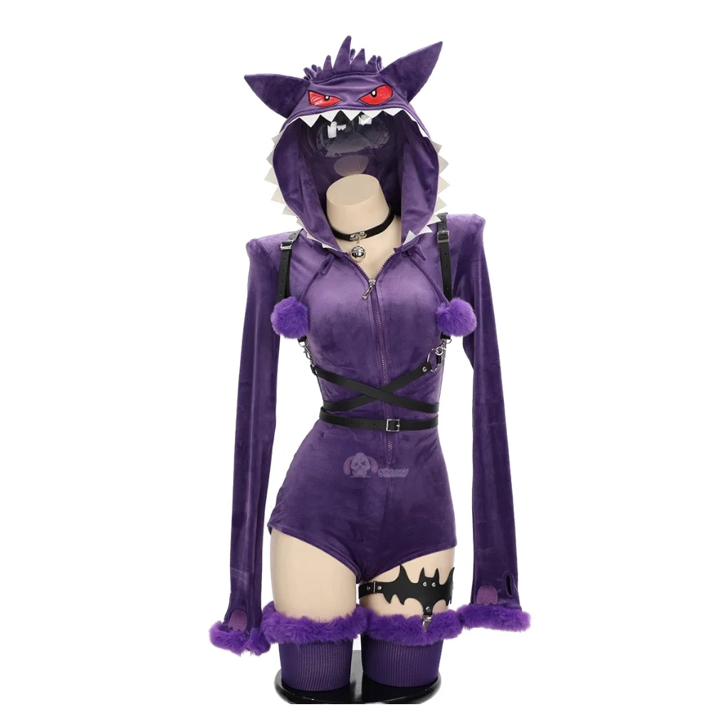 ゲンガー コスプレ ポケモン ポケットモンスター 衣装 ポケットモンスターゲンガー 紫色 ぬいぐるみ コスプレ 女性 小悪魔
