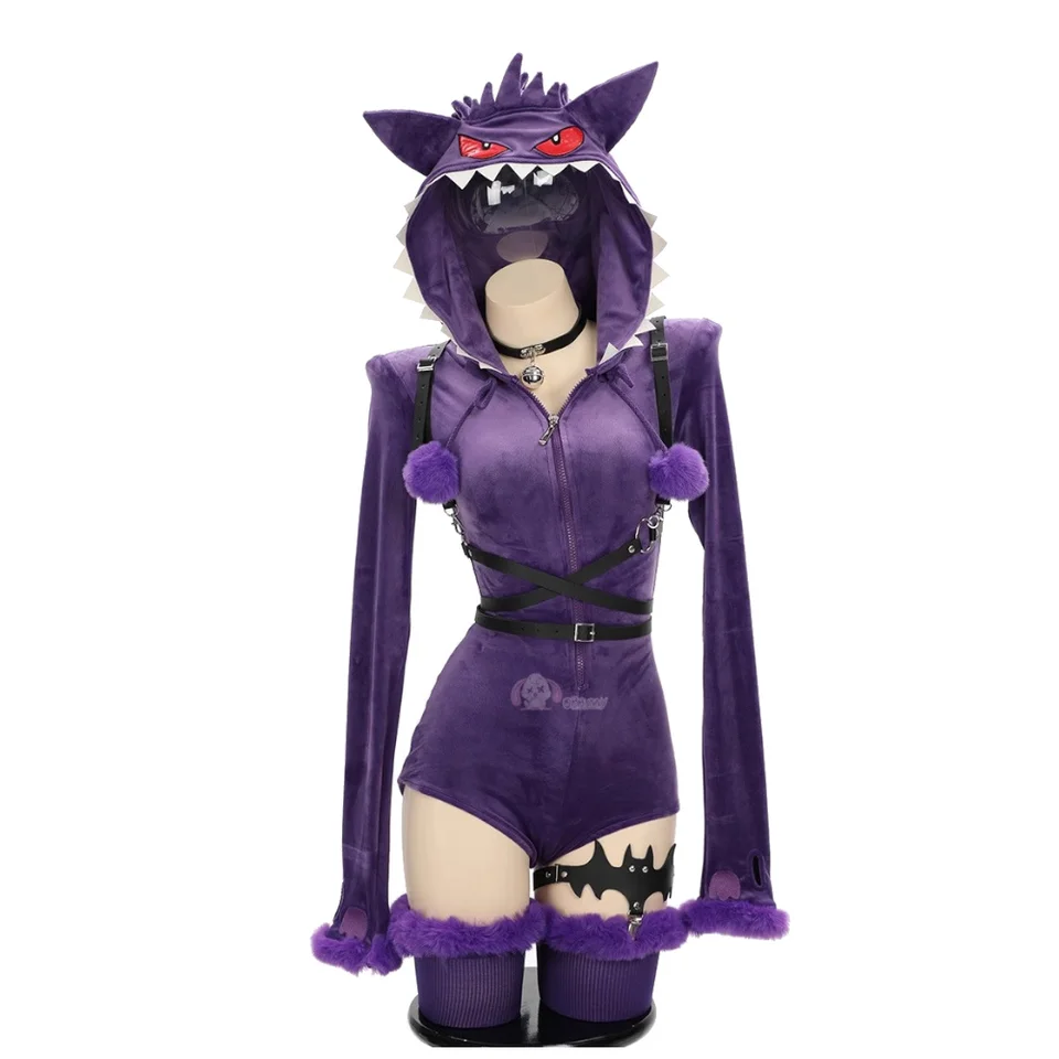 ポケットモンスターゲンガー 紫色 ぬいぐるみ コスプレ 女性 小悪魔