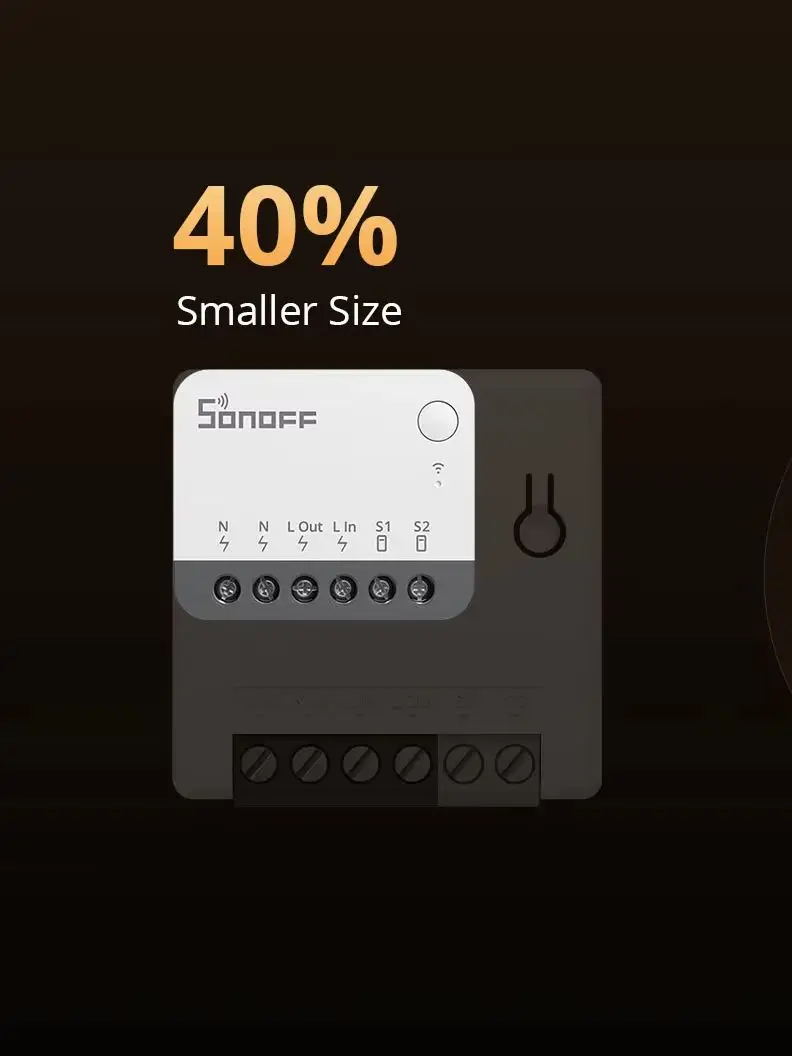 SONOFF ZBMINIR2 Extreme Zigbee Smart Switch Abnehmbarer Relaismodus Externer Schaltersteuerung Passend für EU-Montagekästen
