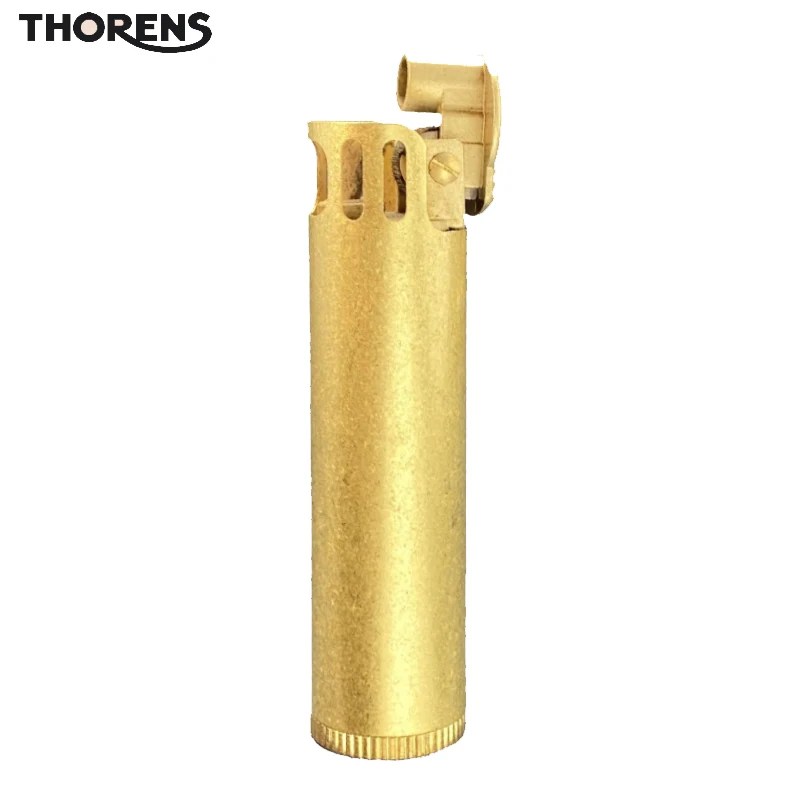 THORENS Vintage Trench lighter Windproof Kerosene Brass lighter Push Ignition Torch Lighter Unique Holiday Gift for Him Her