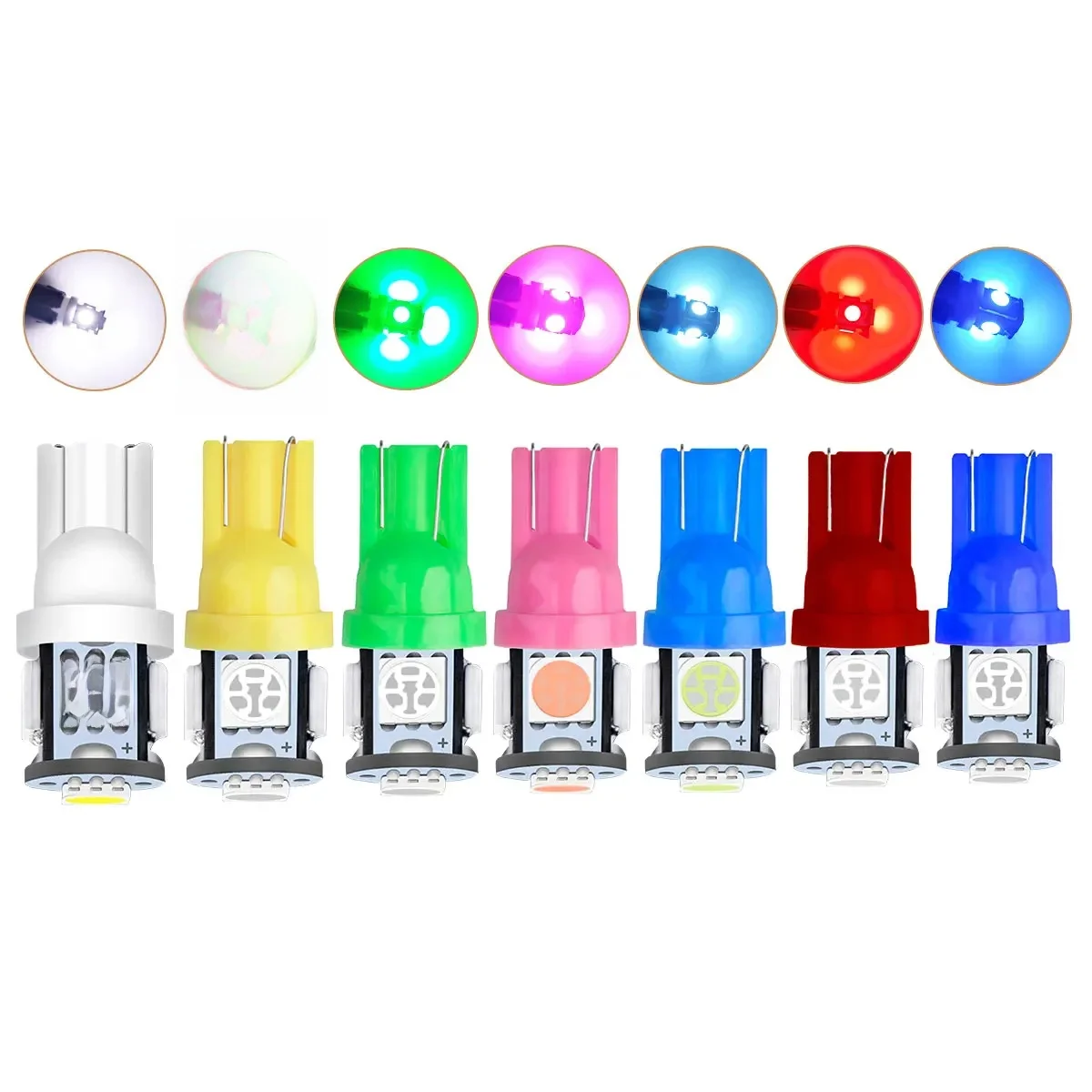 Toutes les options de couleurs Super lumineux 5050 LED 5SMD W5W T10 WY5W 192 194 168 ampoules de voiture pour clignotants automobiles feu stop de lecture