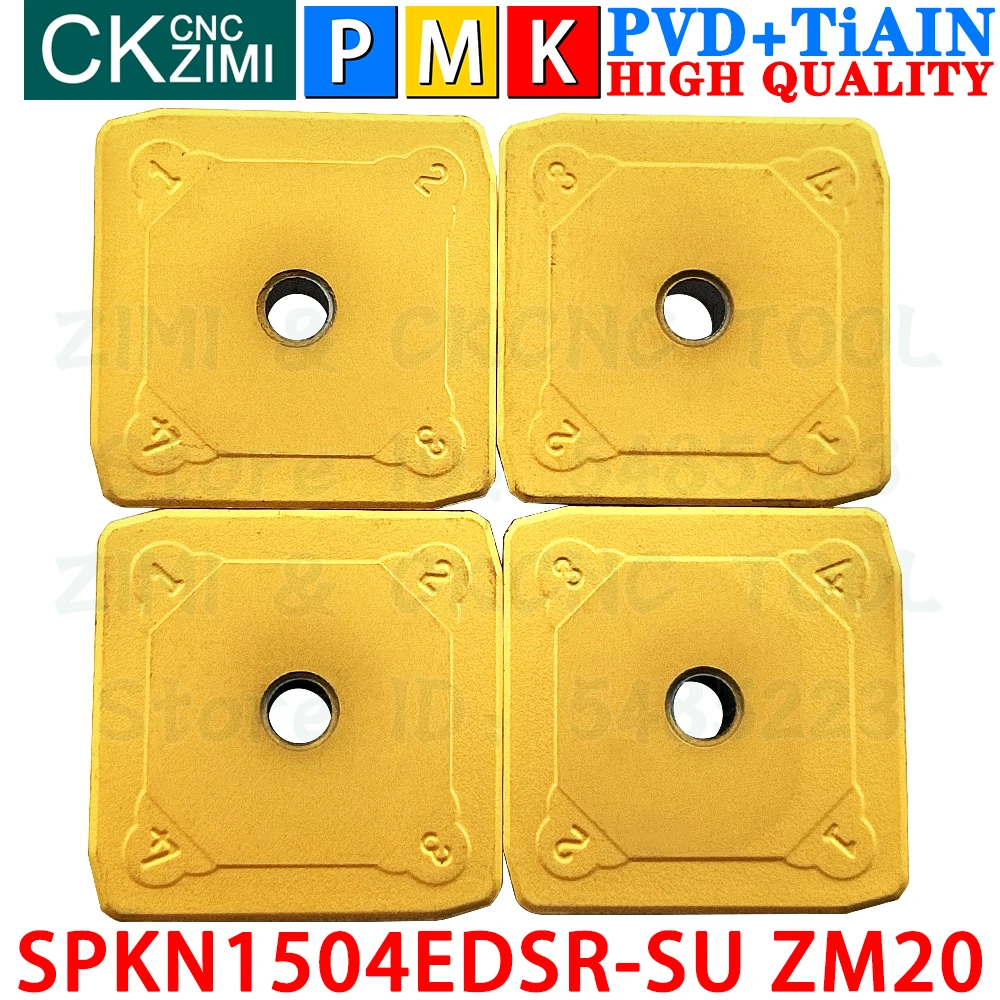 10 pezzi SPKN1504EDSR-SU ZM20 SPKN 1504 EDSR SU ZM20 Inserti in carburo Utensili per inserti di fresatura Fresatrice SPKN1504 SPKN SEKN CNC per metalli Utensili per inserti per spianatura indicizzabili