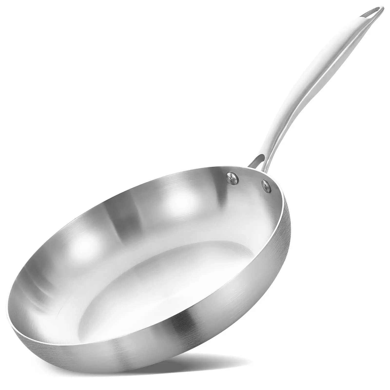 Professional 304 Stainless Steel Frying Pan Comfort Grip Skillet for Induction Stove Sautéing Best 2026