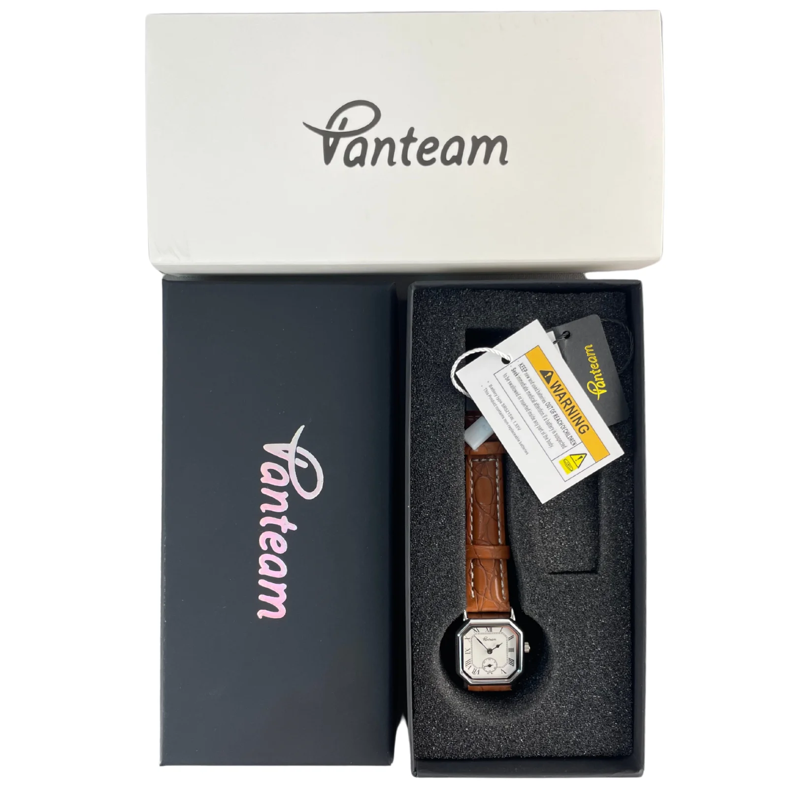 Vanteam Retro Watches Classic Casual Quartz Dial Leather Strap Band Rectangle Clock Fashionable Wrist Watches for Women Gift