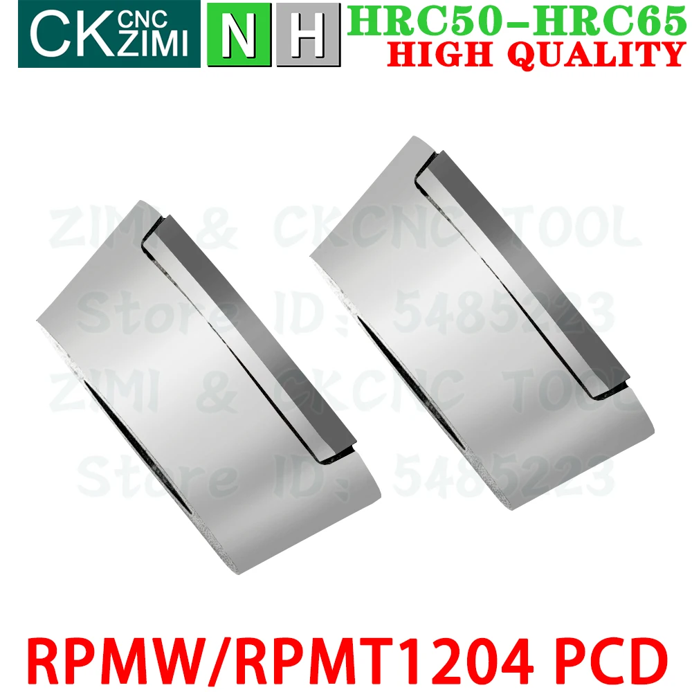 RPMW1204 PCD RPMT1204 PCD Diamond Inserts Milling Inserts Tools CNC Metal Lathe Indexable Tools RPMW RPMT 12 for Copper Aluminum